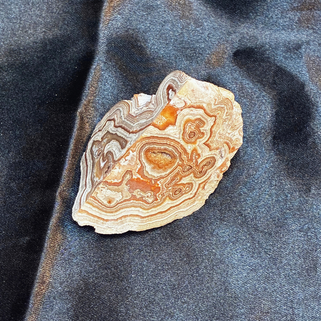 Polished Summerville Lace Agate with Botryoidal Back