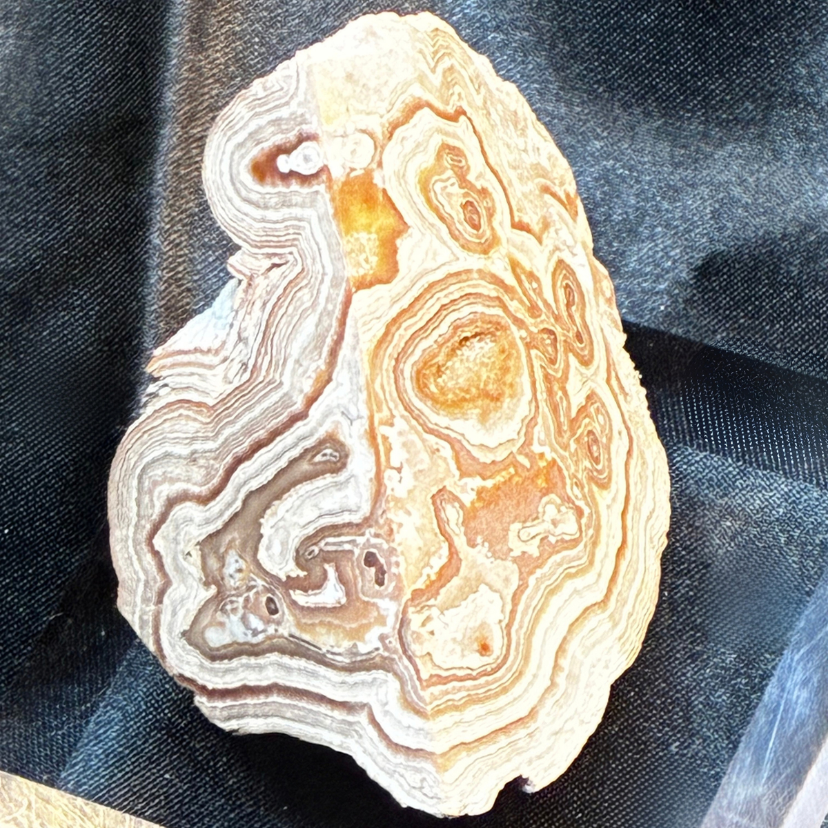 Polished Summerville Lace Agate with Botryoidal Back