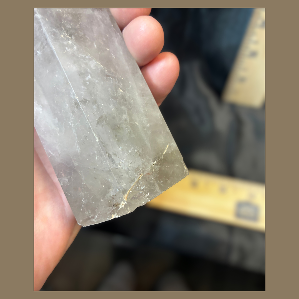 5.75" Smoky Quartz Crystal Tower – Perfect Point with Repaired Base [Budget Buy]