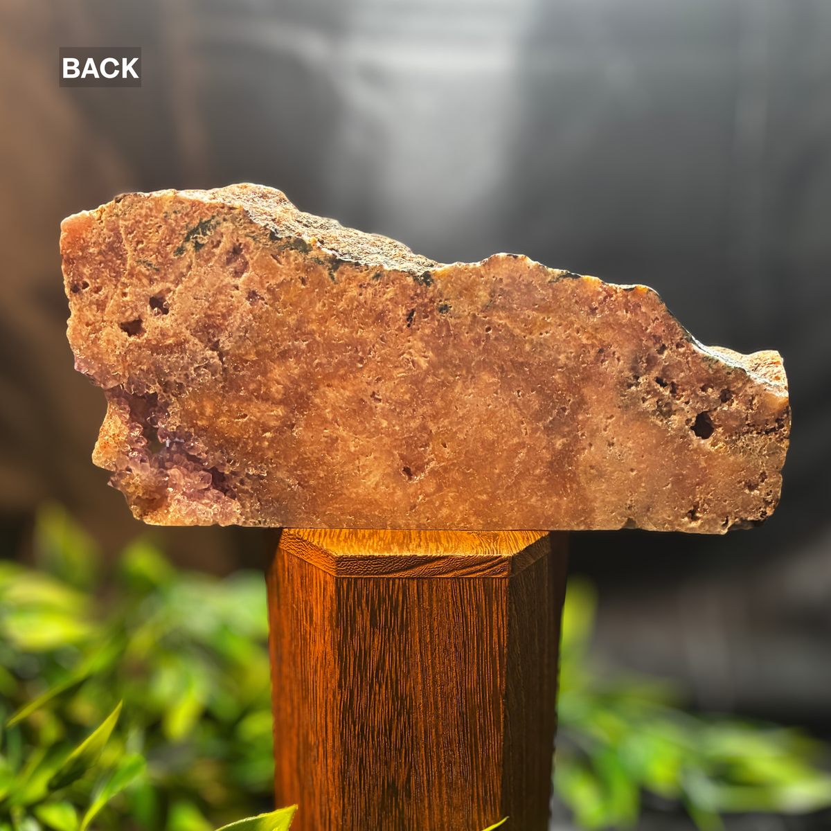 Large 8.5" Pink Amethyst Freestanding Slab – Moon Forge Stoneworks Polished Crystal Specimen
