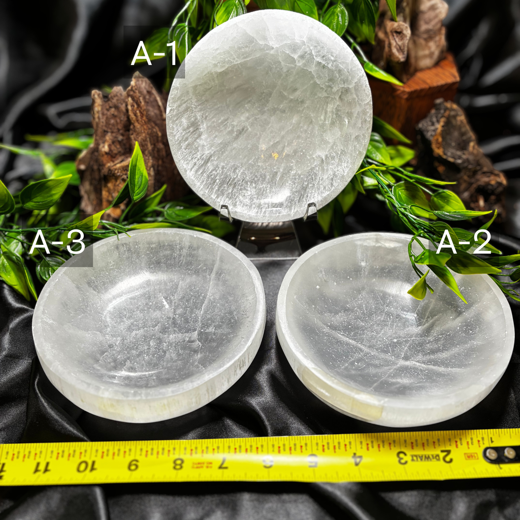 Large 5.5" Genuine Selenite Bowls – Natural Crystal Cleansing & Charging Bowls