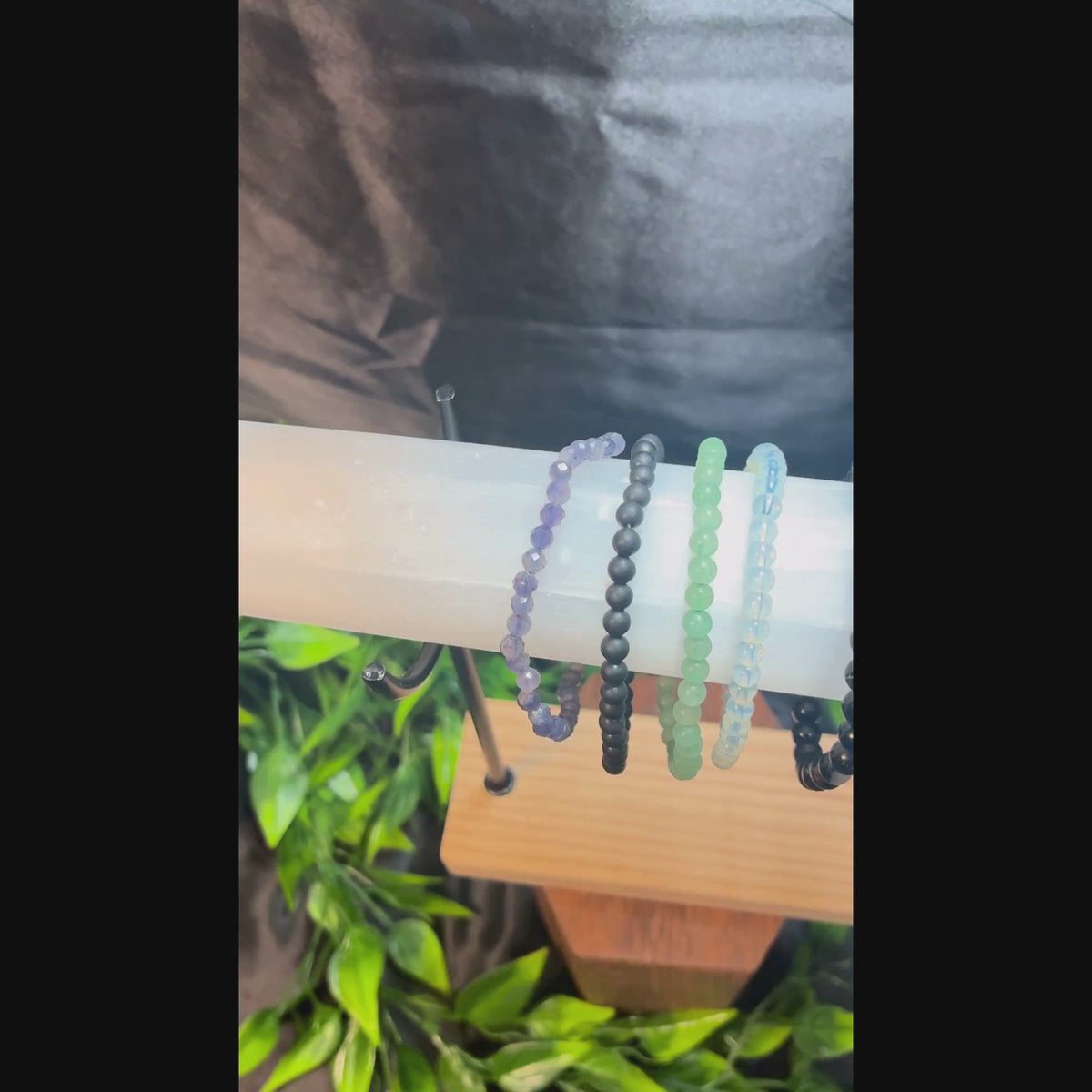 Natural Semi Precious Stone- (Small) Bead Stretch Bracelets